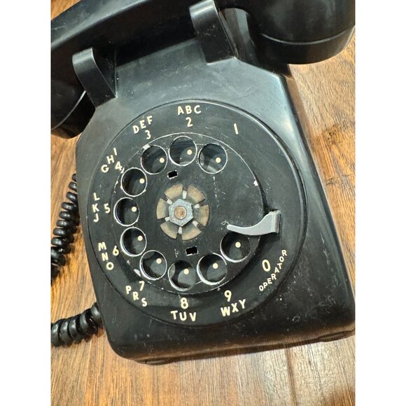 VTG Bell System Western Electric Black Rotary Dial Telephone 60s Phone UNTESTED - Picture 12 of 13